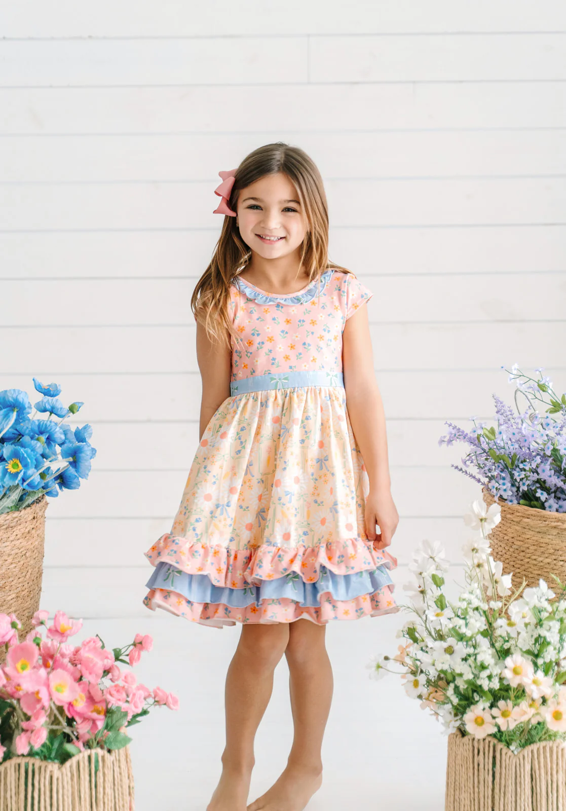 Blue Skies & Buttercups Ruffle Dress - Image 4