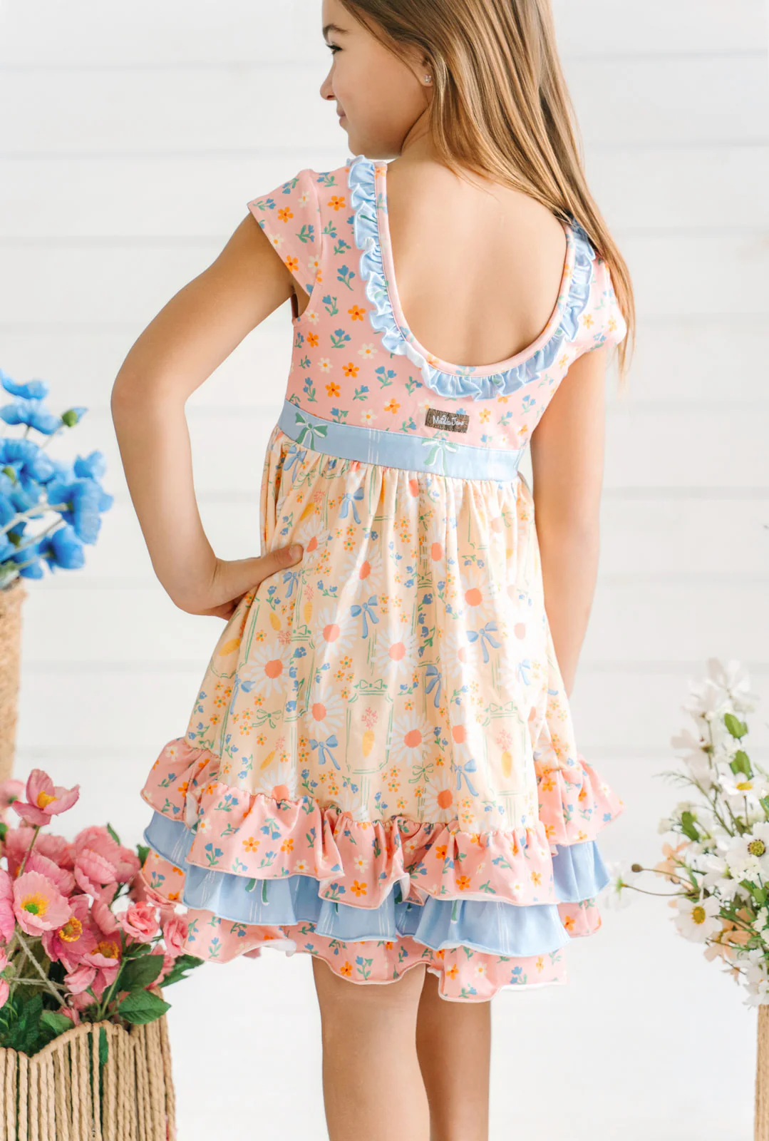 Blue Skies & Buttercups Ruffle Dress - Image 5