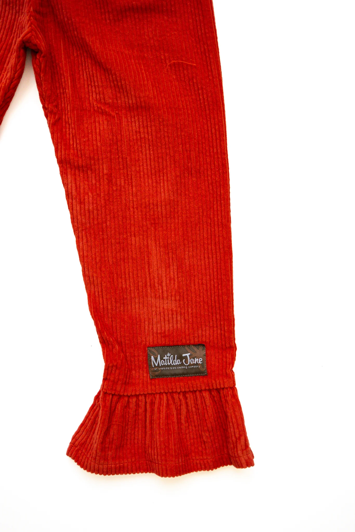 Corduroy Big Ruffles in Tangelo - Image 2