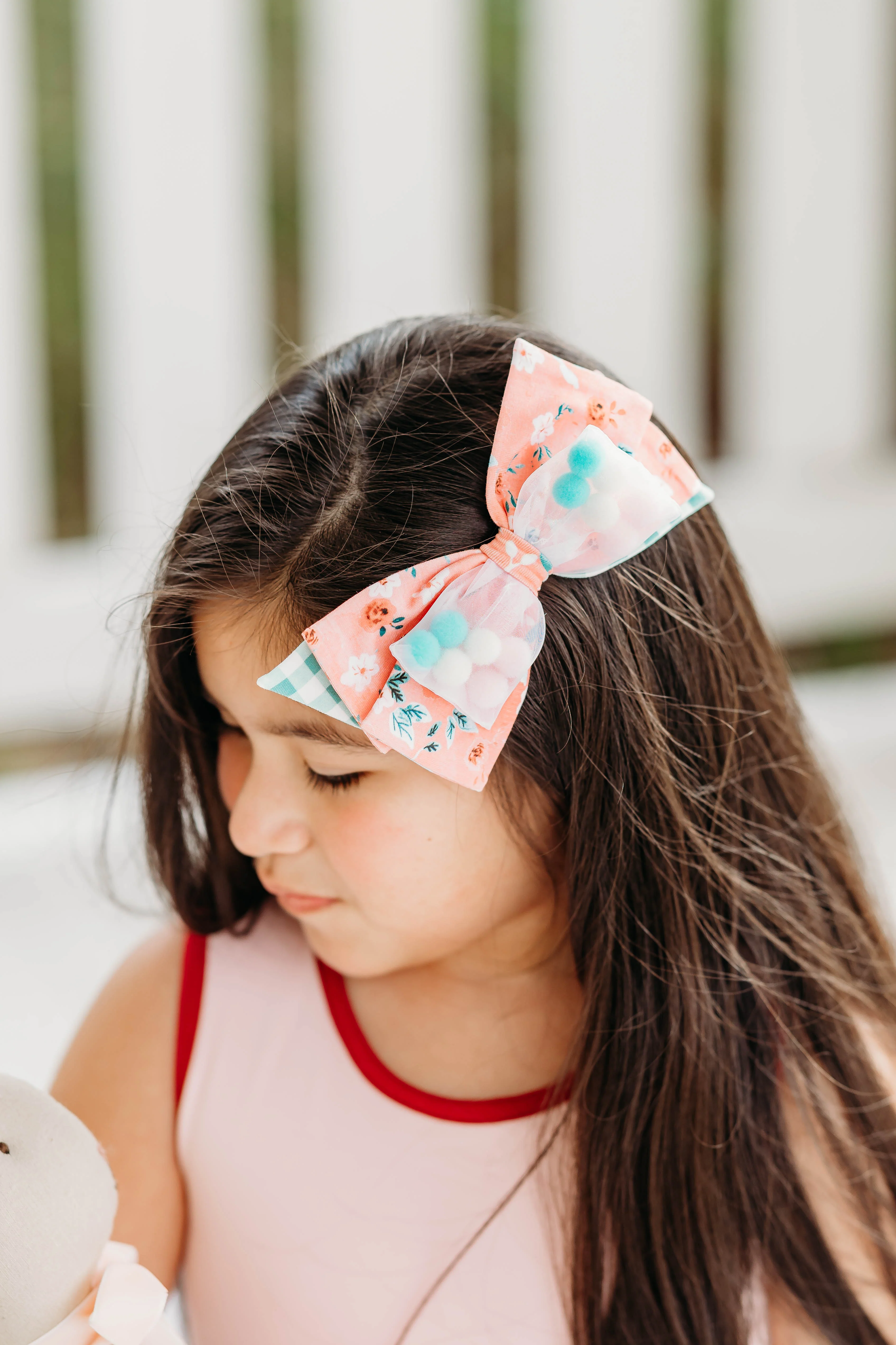 Cottontail Springs Pom Bow - Image 2
