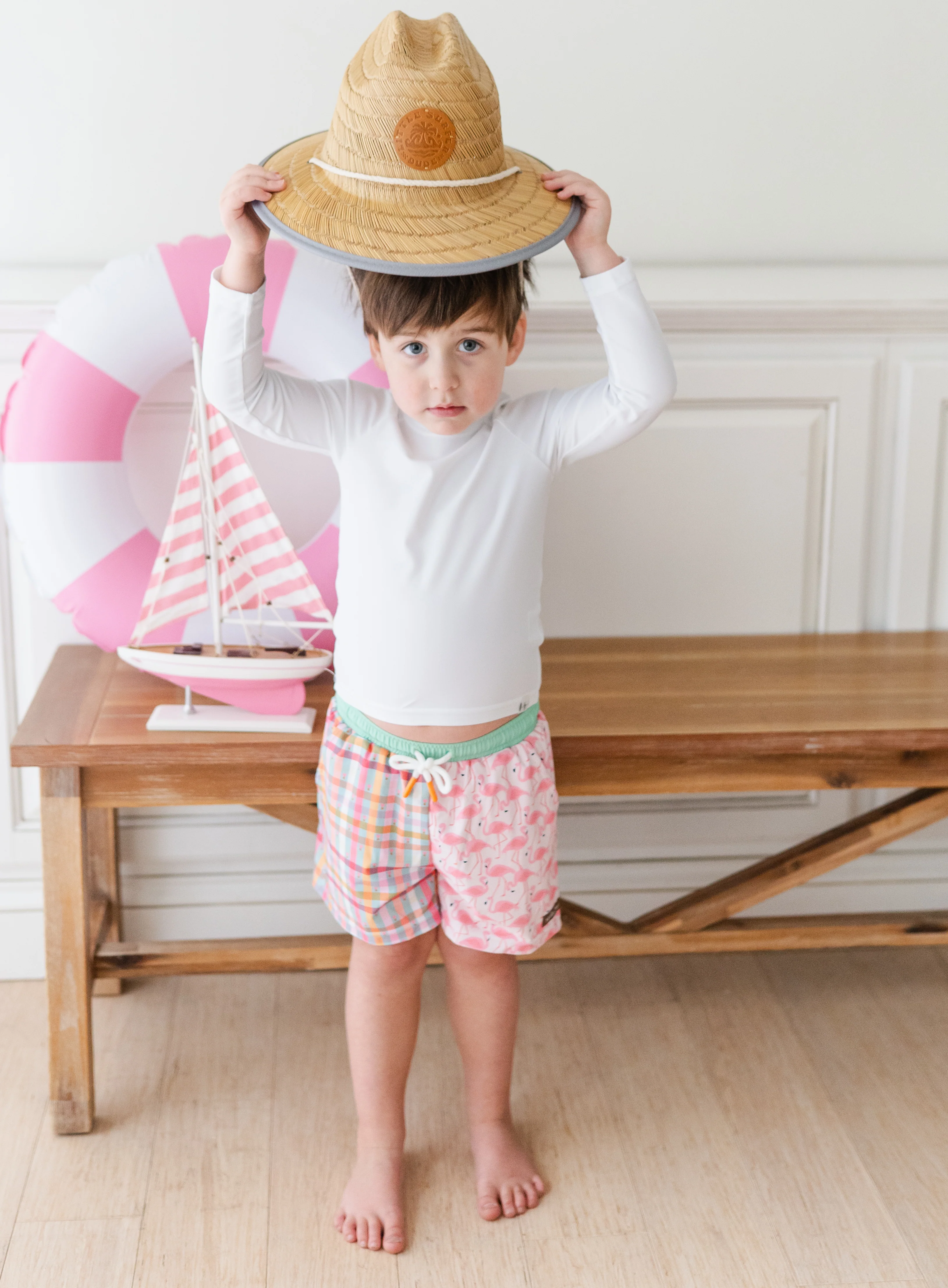 Boys Swim Trunks | Flamingo Fiesta - Image 7
