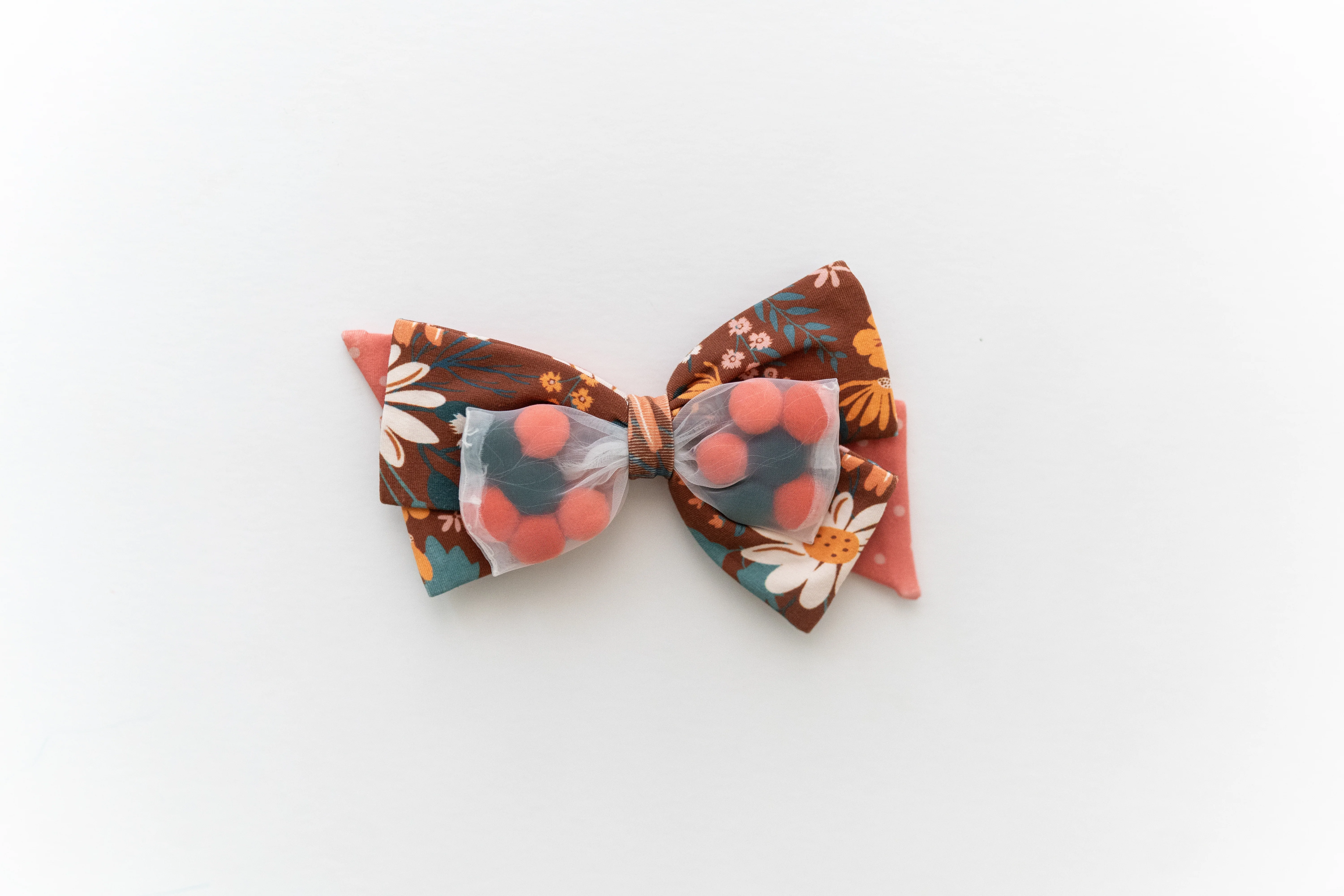 Golden Glaze Pom Pom Bow - Image 3