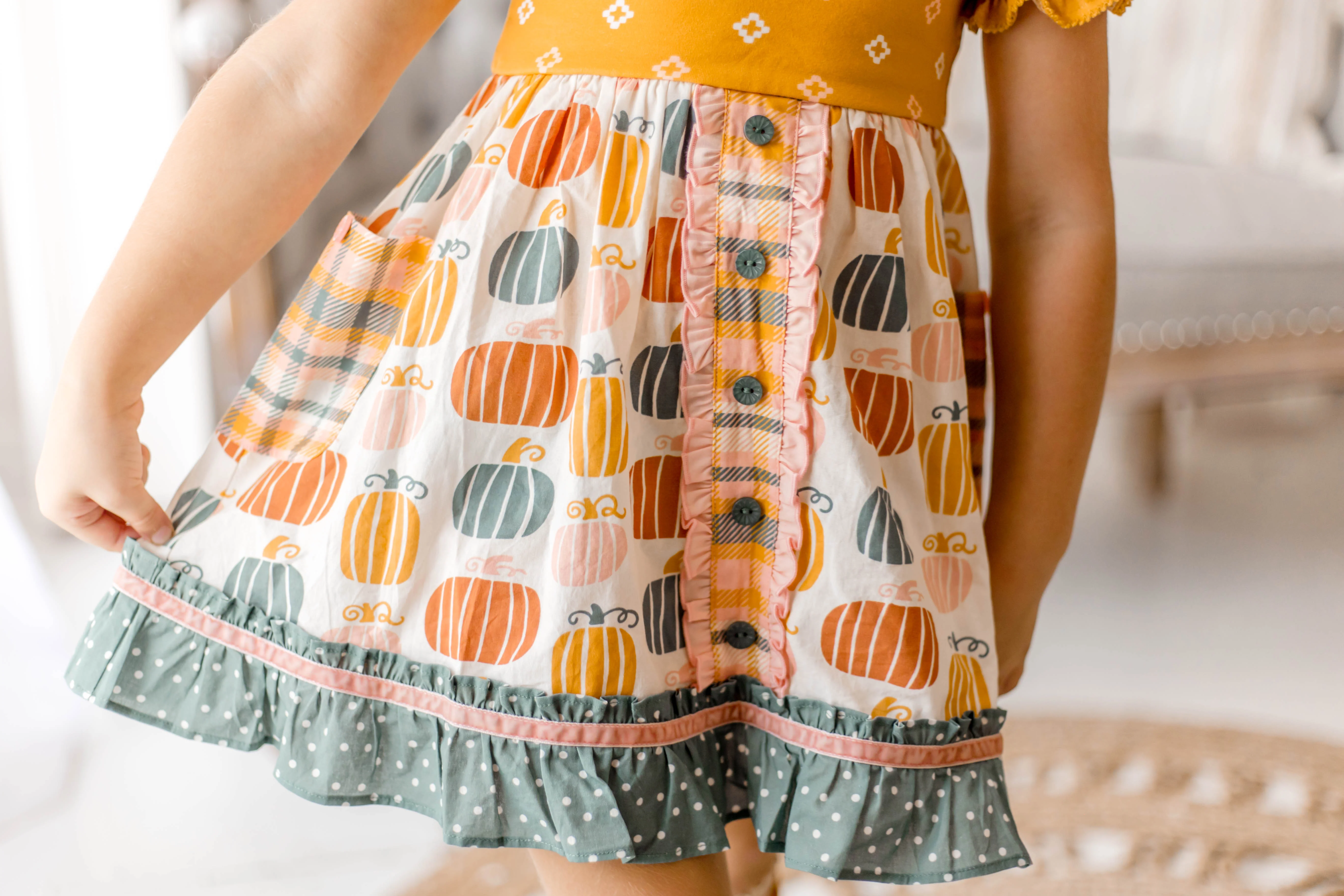 Little Pumpkin Jubilee Button Dress - Image 2