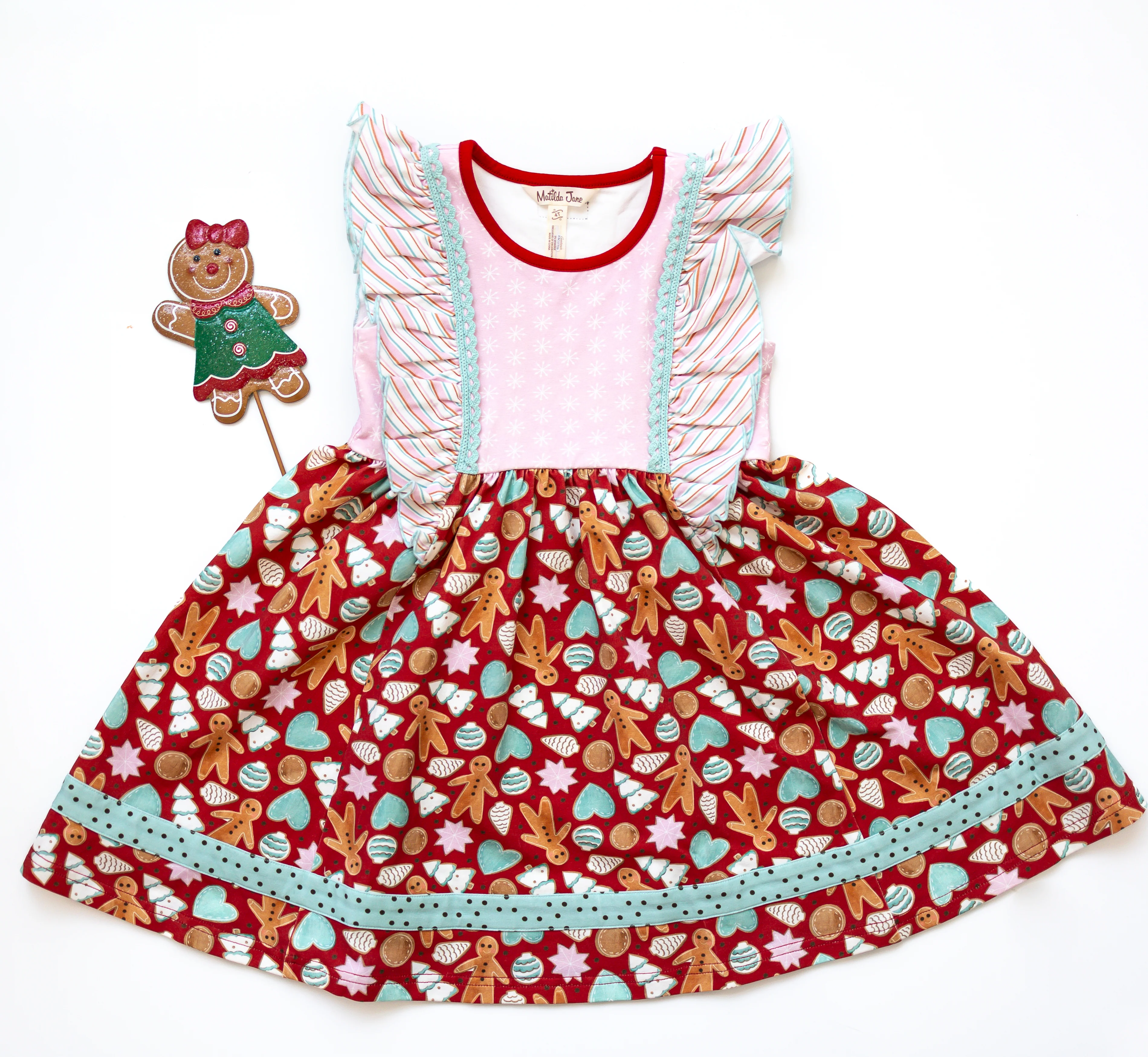 Merry Gingerbread Moments Ruffle Dress - Image 12