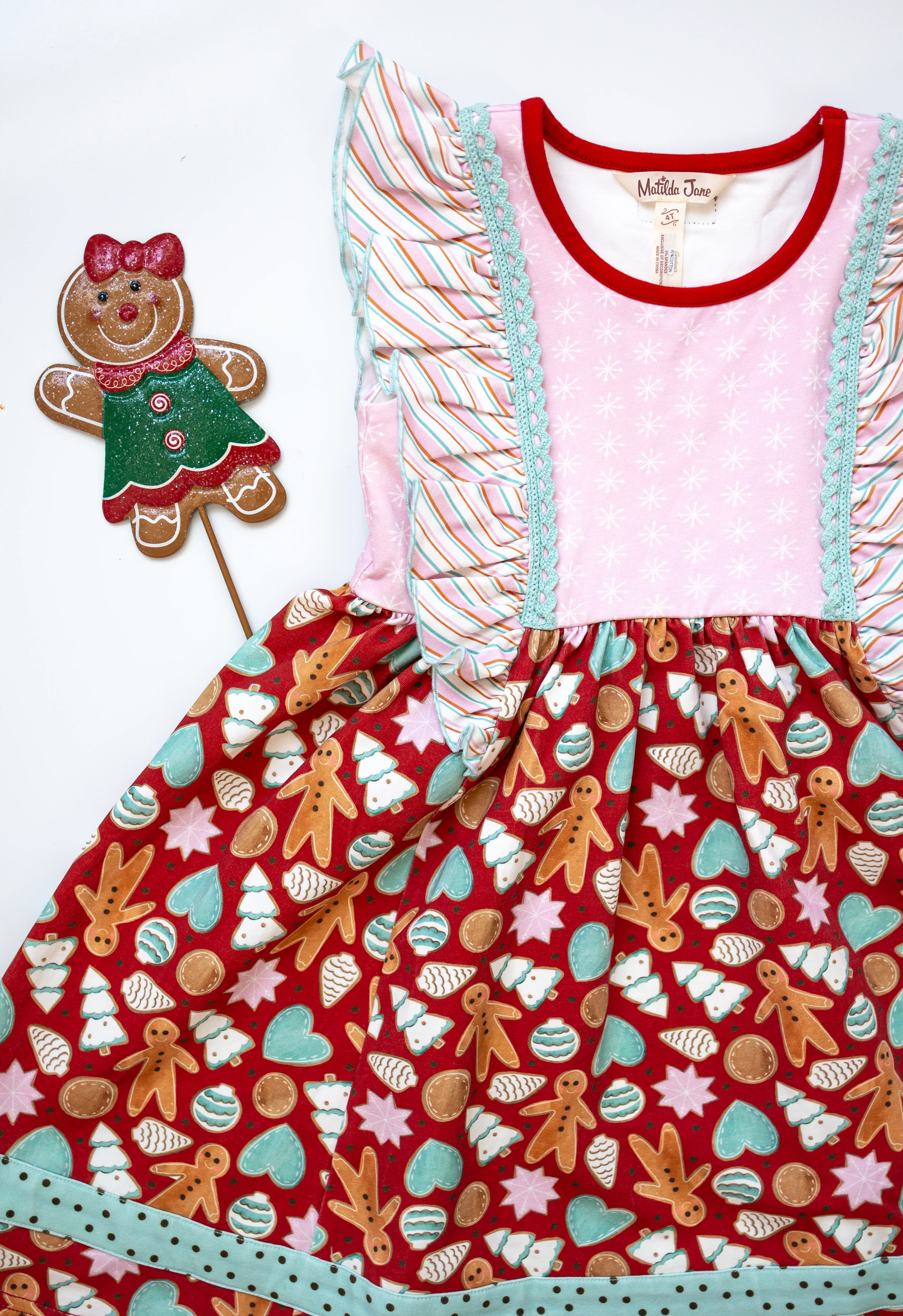 Merry Gingerbread Moments Ruffle Dress - Image 3