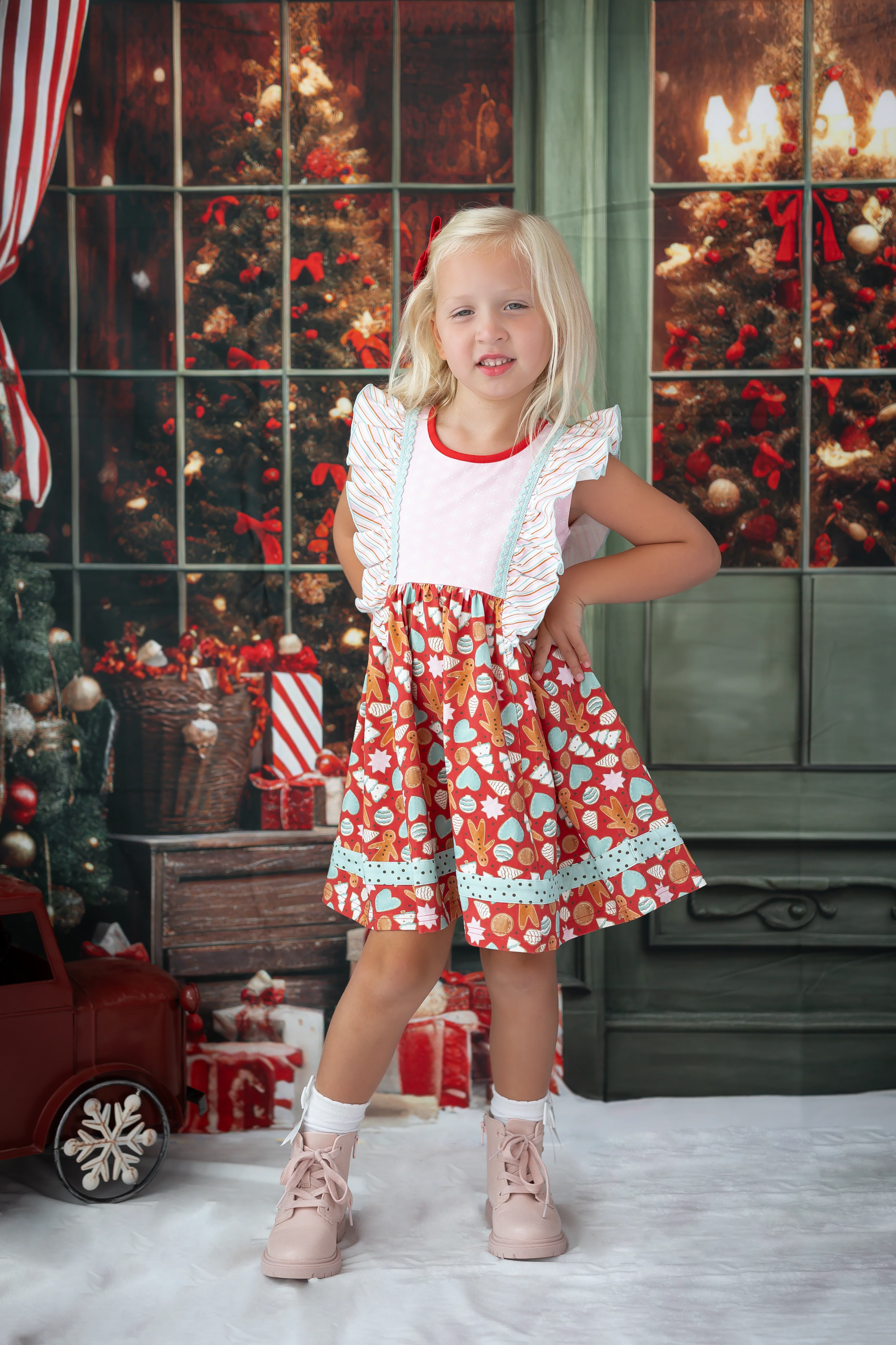 Merry Gingerbread Moments Ruffle Dress - Image 9