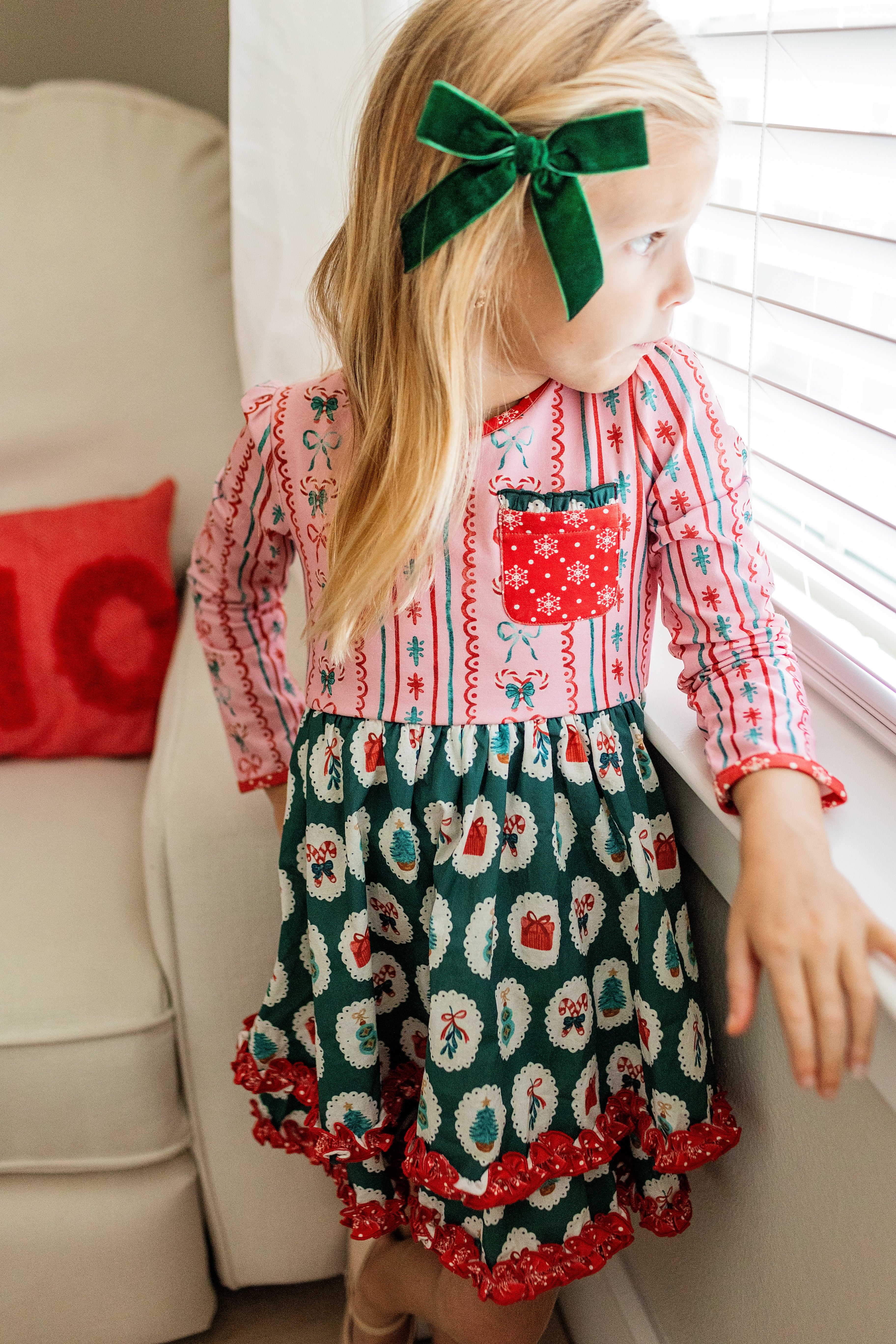 Mistletoe Magic Ruffle Dress - Image 11