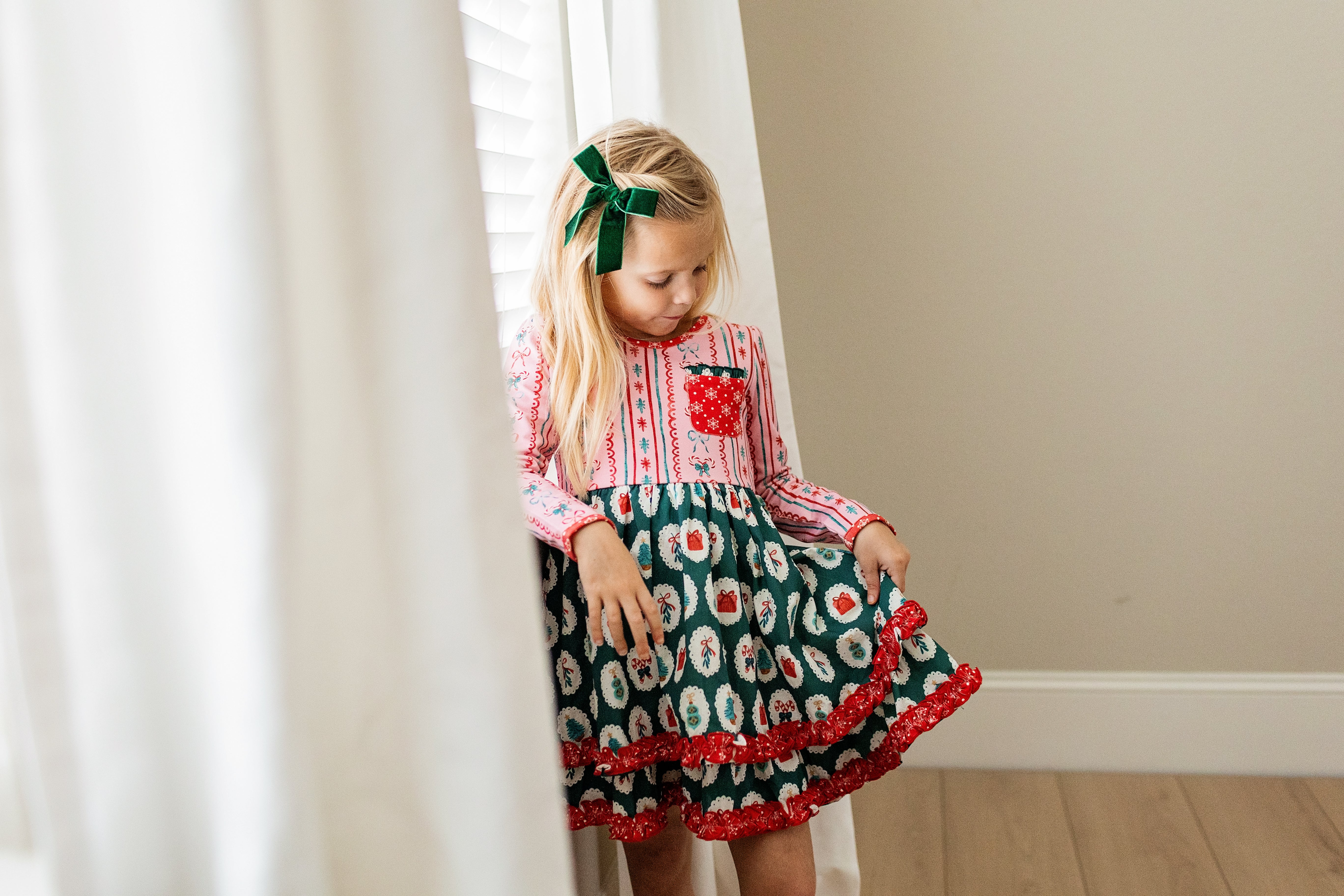 Mistletoe Magic Ruffle Dress - Image 4