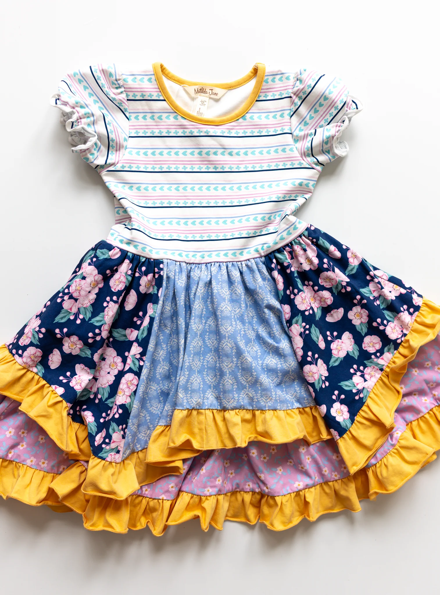 Patchwork Parade Ruffle Dress - Image 12