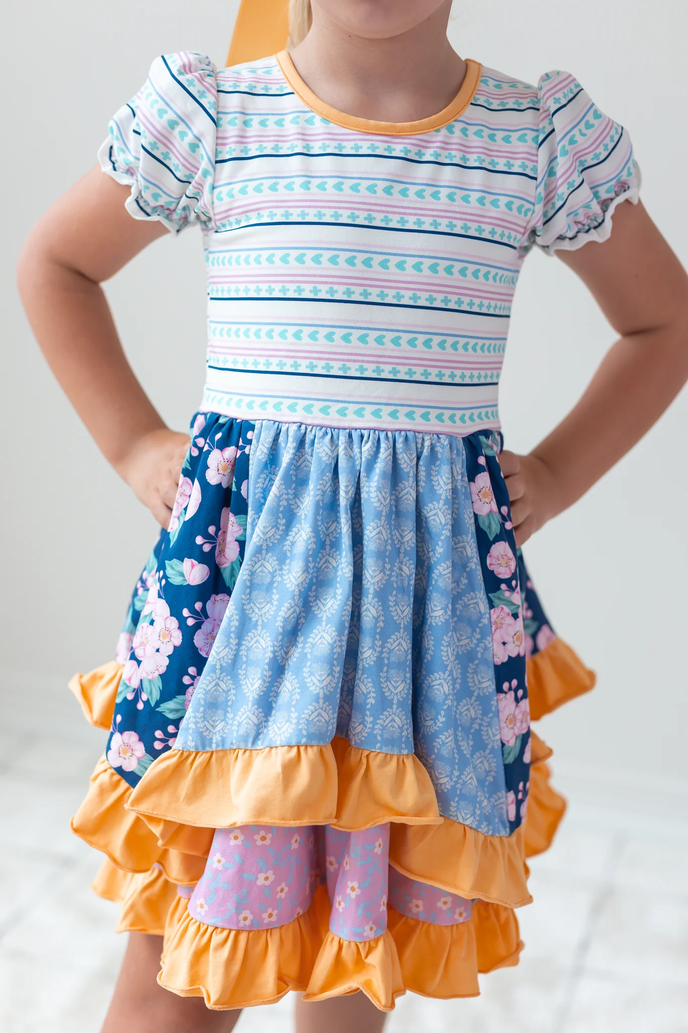 Patchwork Parade Ruffle Dress - Image 13