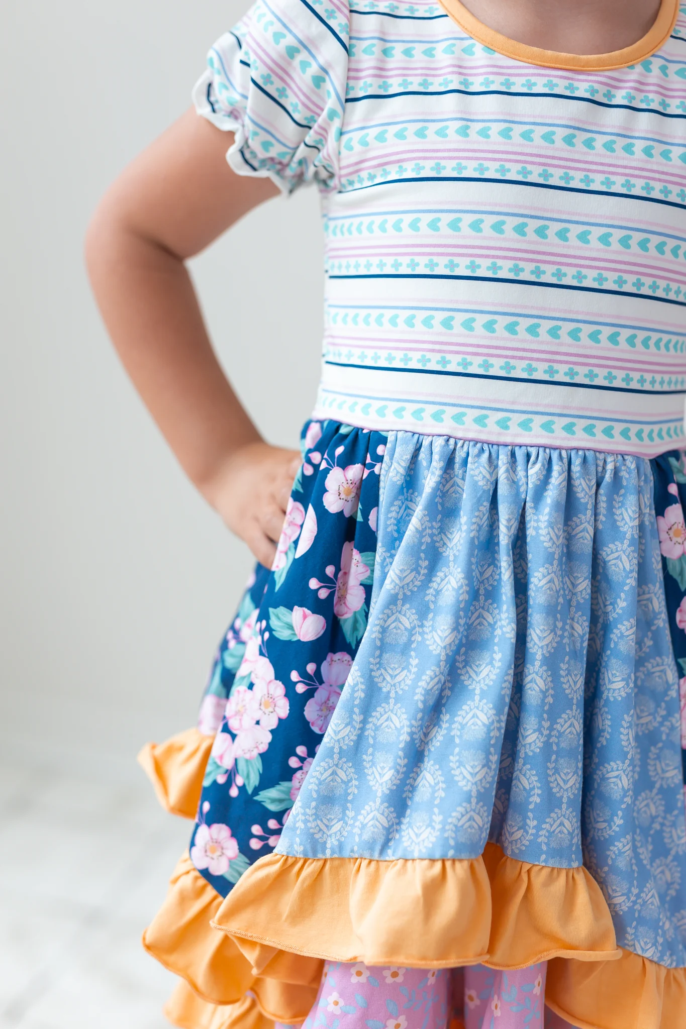 Patchwork Parade Ruffle Dress - Image 5