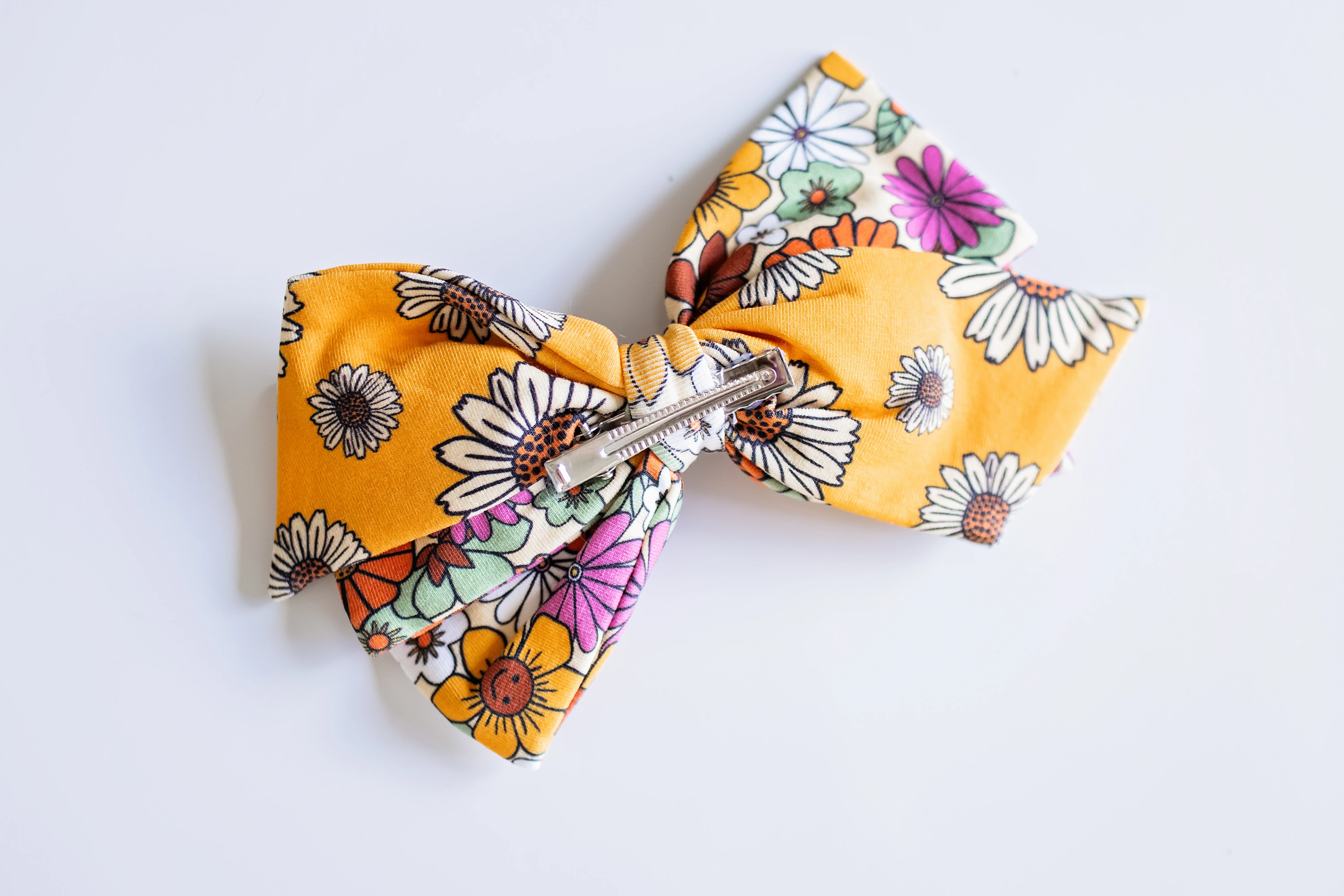 Peace Love & Paisley Pom Pom Bow - Image 4