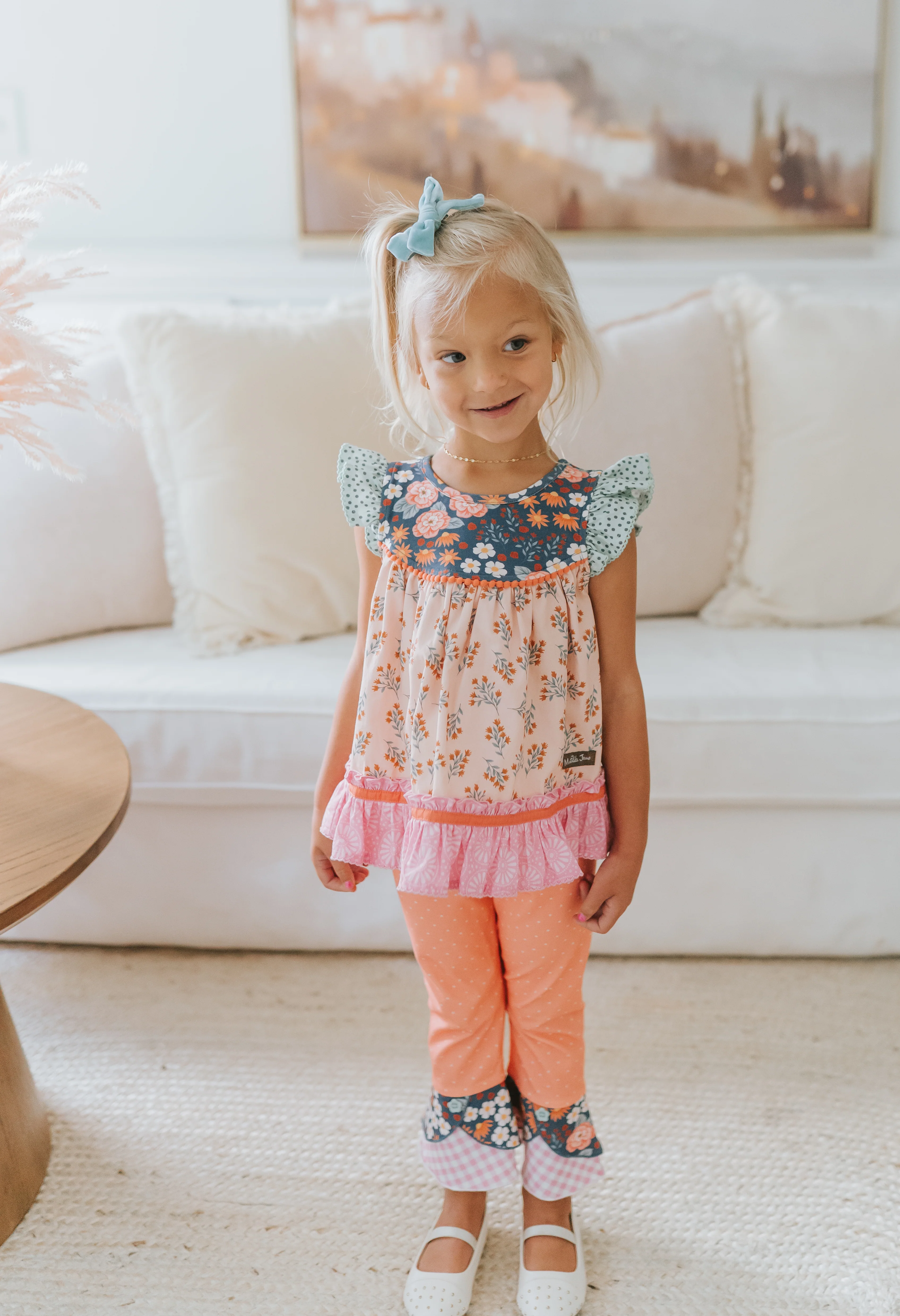 Peach Garden Giggles Scrappy Leggings - Image 4