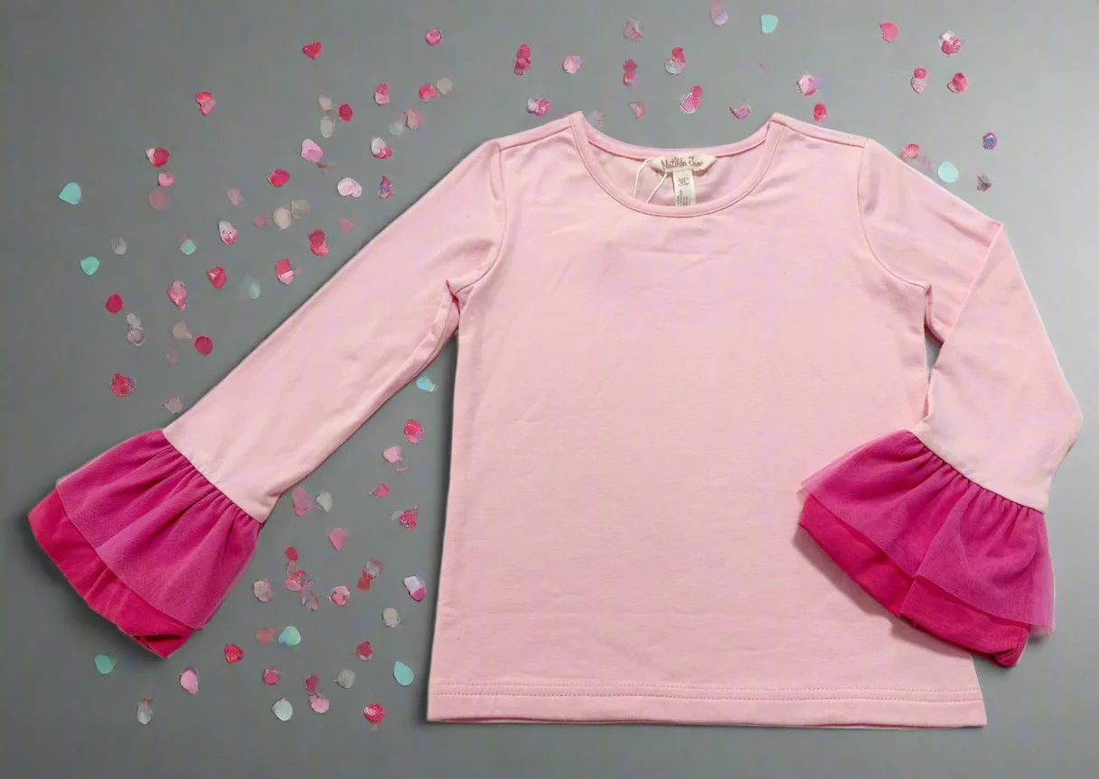 Pink Me, I'm Yours Ruffle Tee - Image 5