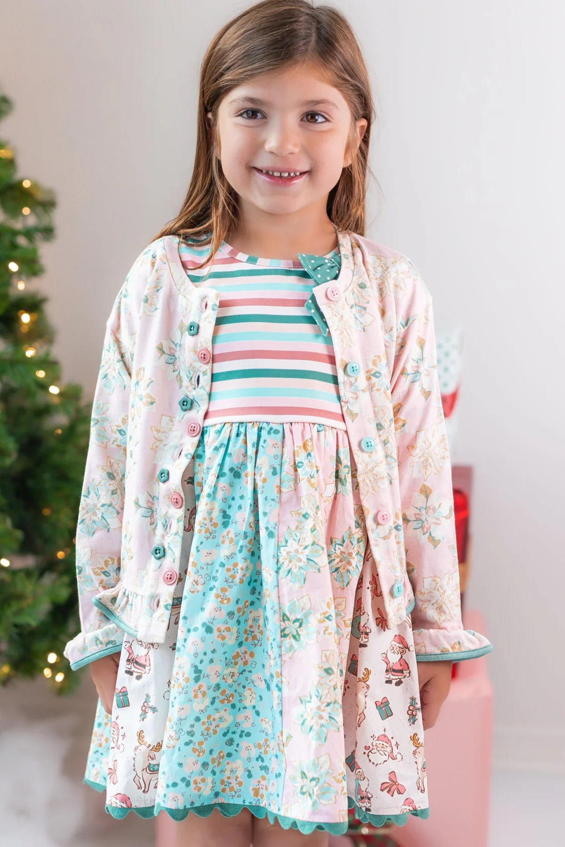 Poinsettia Puff Cardigan - Image 2