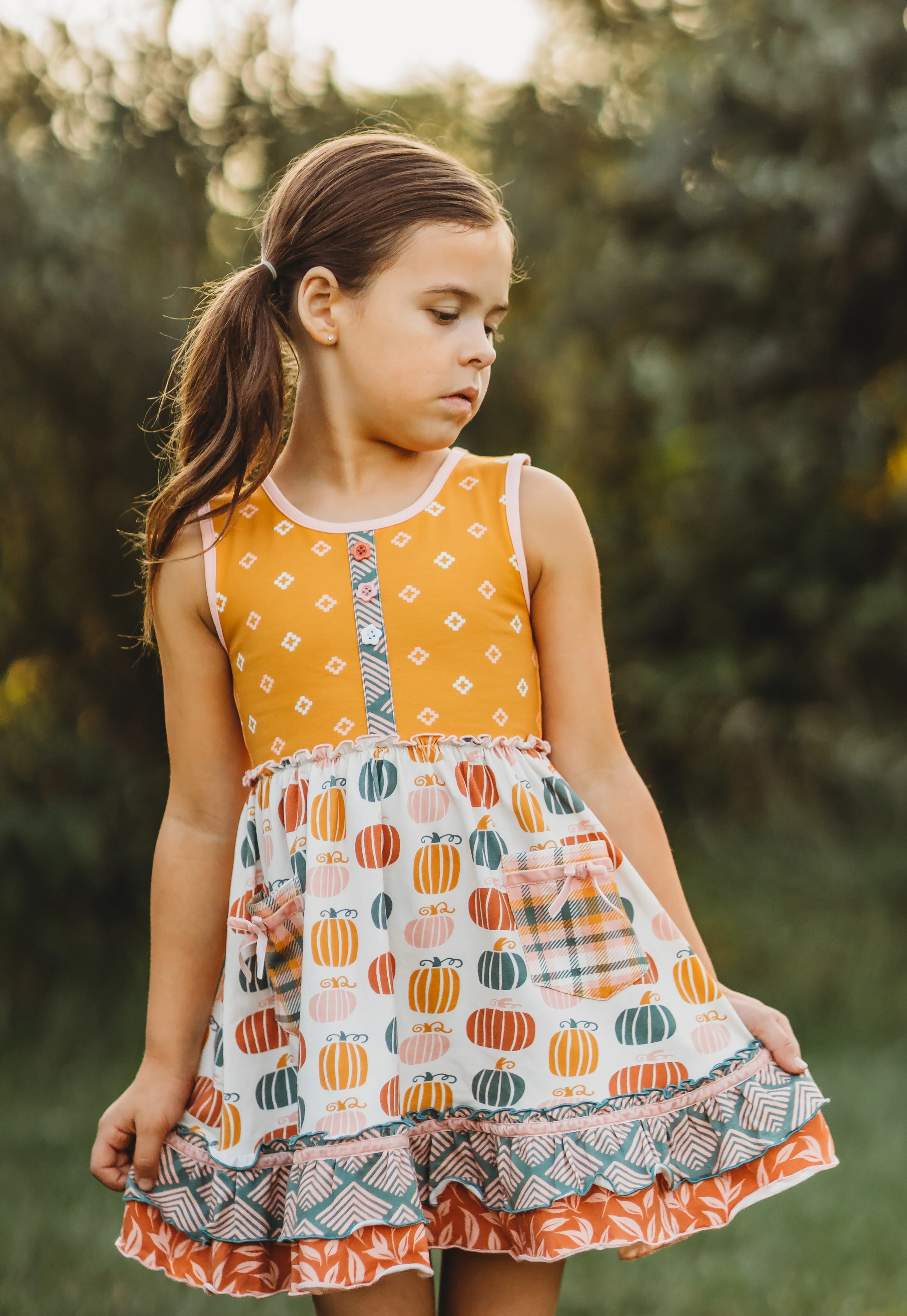 Little Pumpkin Jubilee Ruffle Dress - Image 11