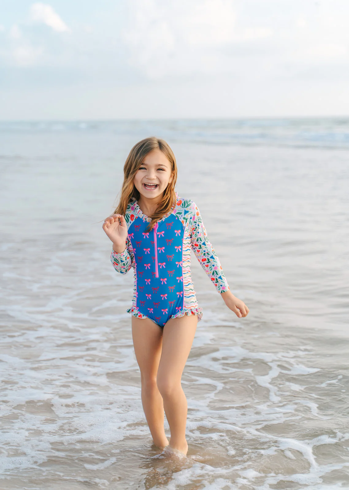 Rash Guard Swimsuit - Long Sleeve | Boho Blossom - Image 4