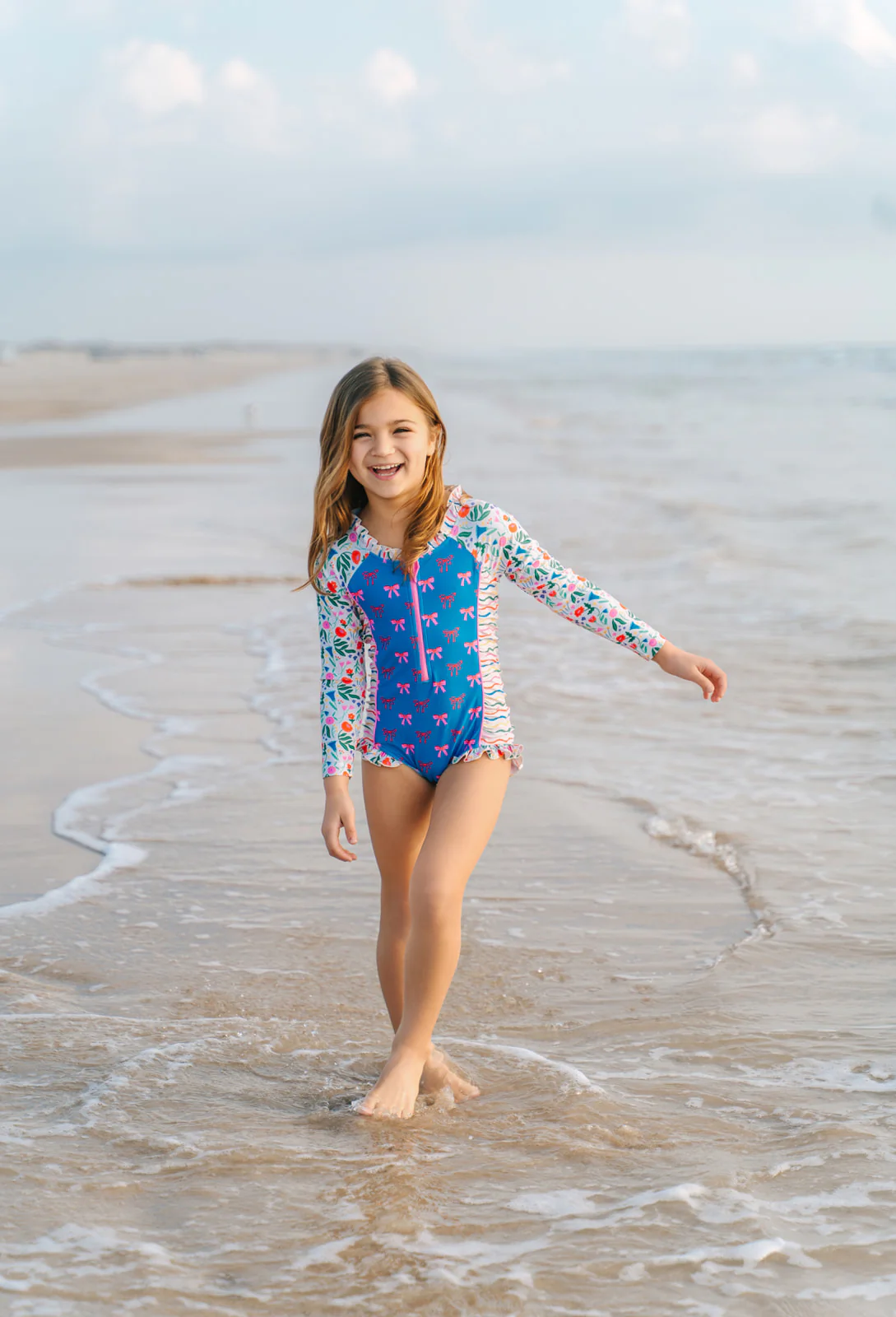 Rash Guard Swimsuit - Long Sleeve | Boho Blossom - Image 5