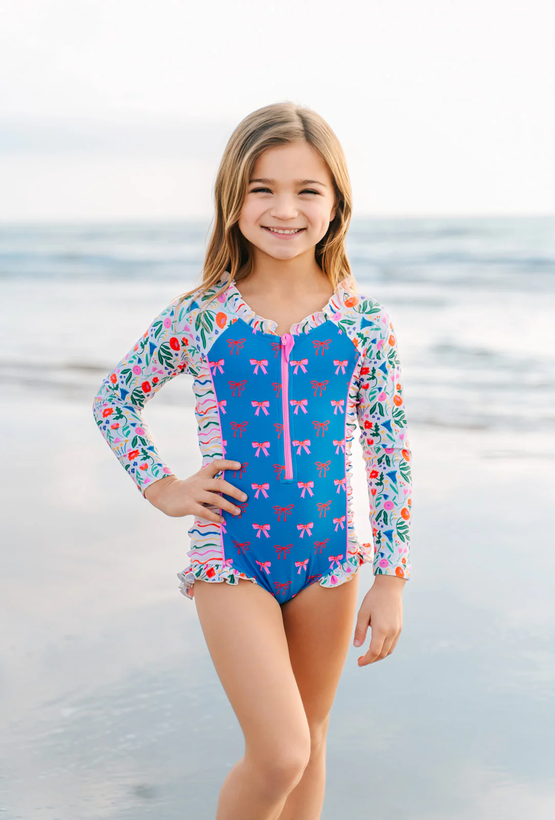 Rash Guard Swimsuit - Long Sleeve | Boho Blossom - Image 6