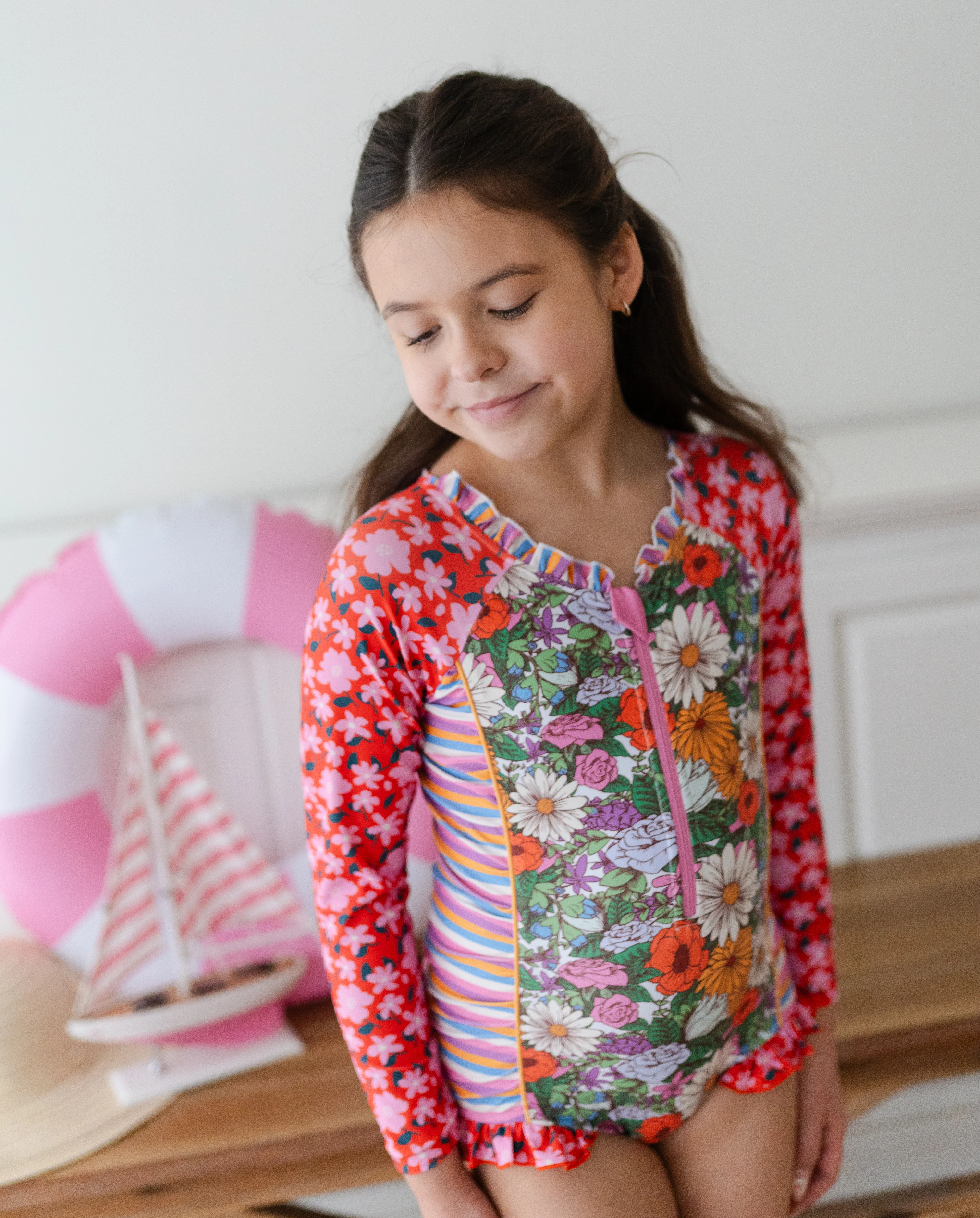 Rash Guard Swimsuit - Long Sleeve | Flower Power - Image 7