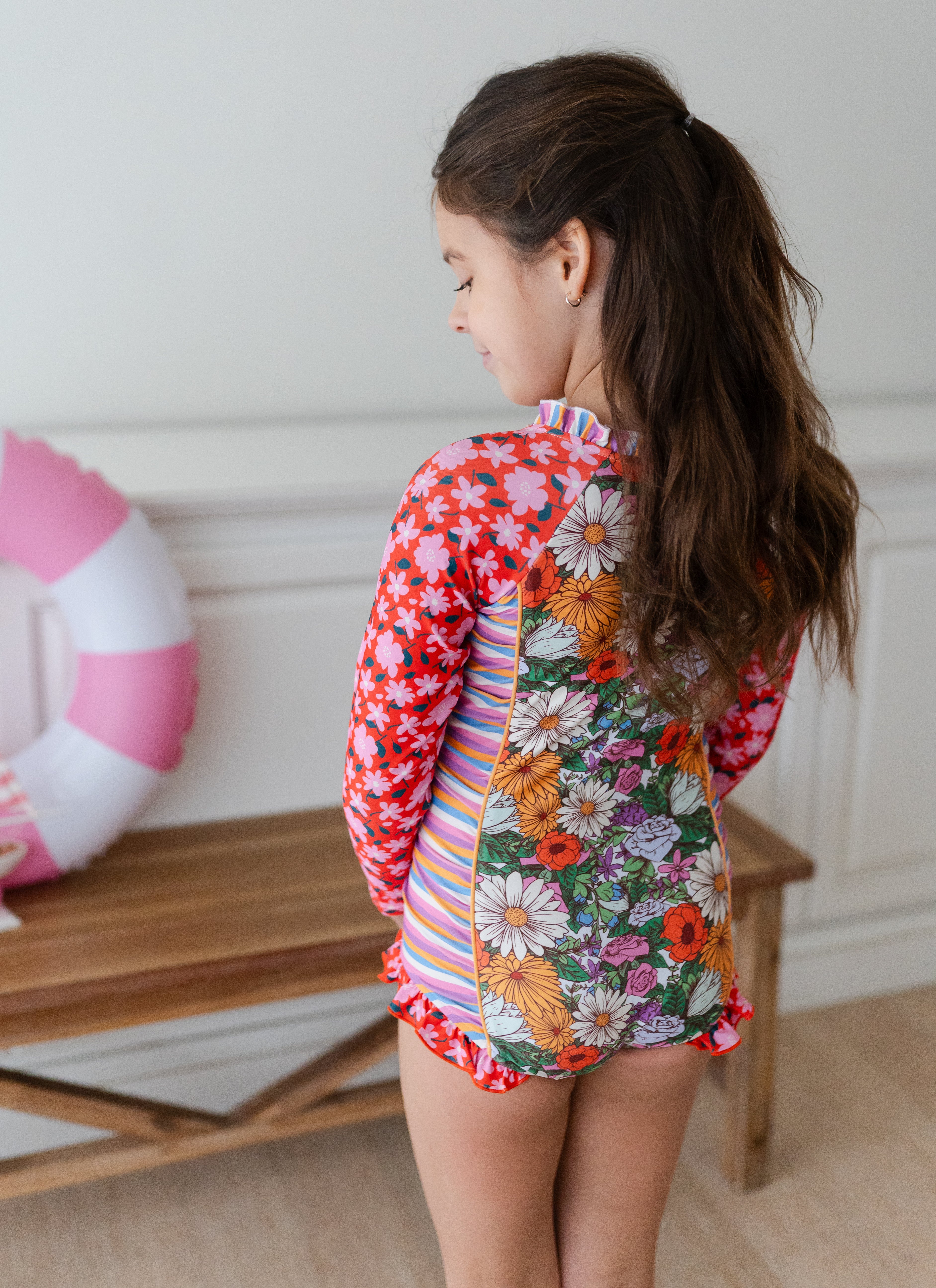 Rash Guard Swimsuit - Long Sleeve | Flower Power - Image 9