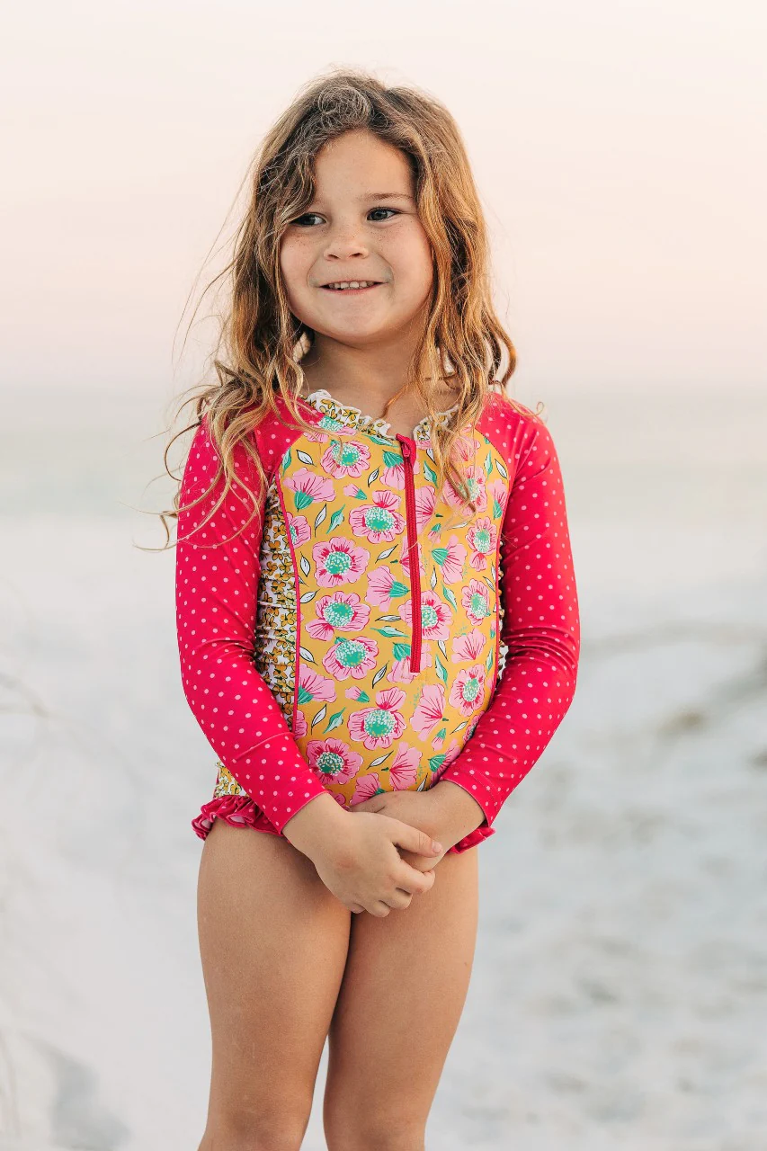 Rash Guard Swimsuit - Long Sleeve | Picnic Blossom - Image 4