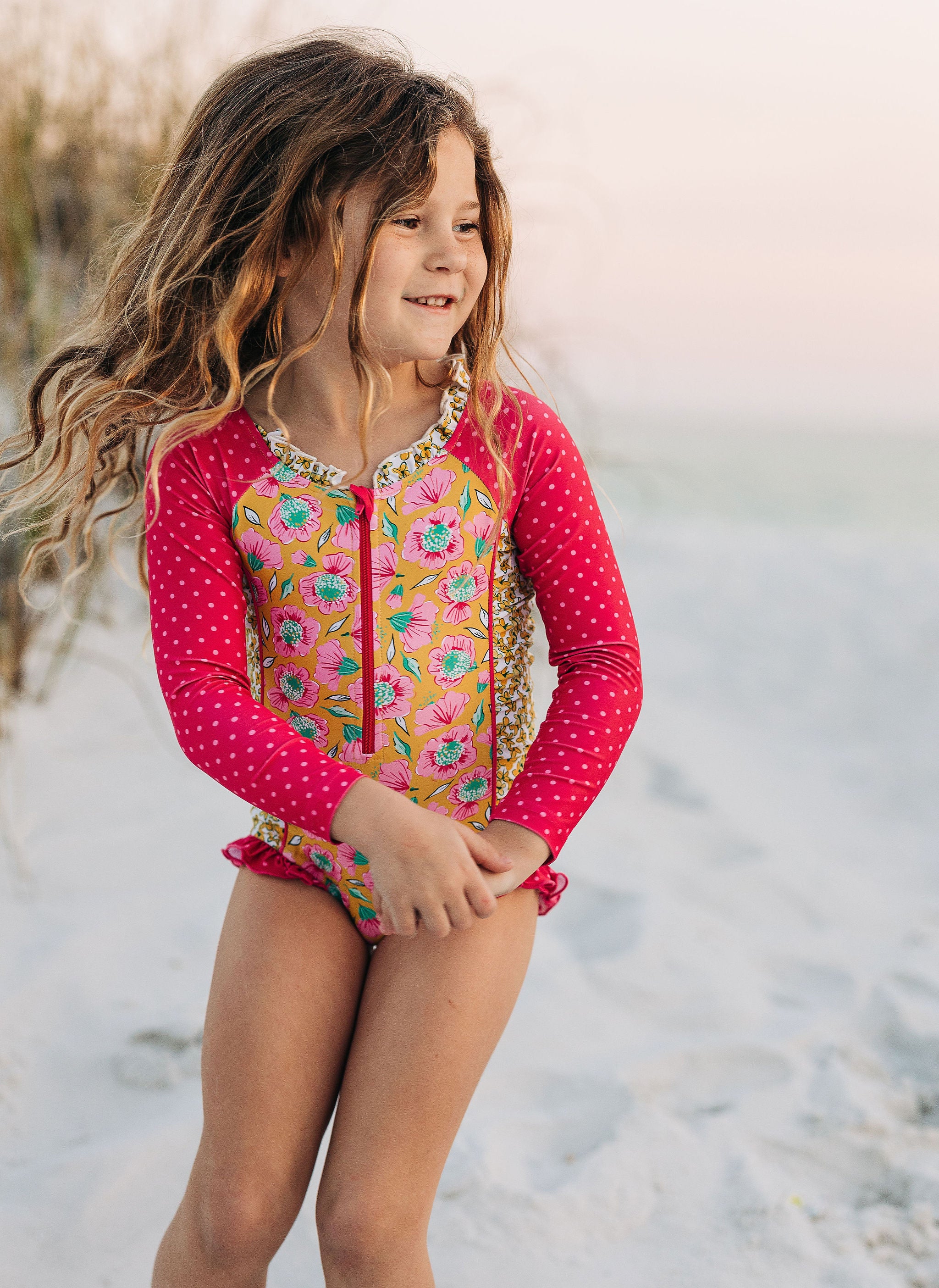 Rash Guard Swimsuit - Long Sleeve | Picnic Blossom - Image 5