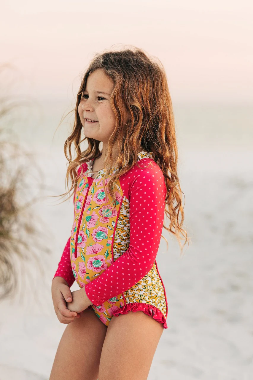 Rash Guard Swimsuit - Long Sleeve | Picnic Blossom - Image 7