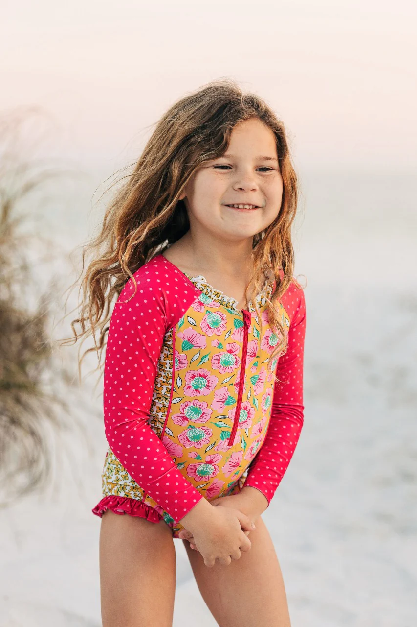 Rash Guard Swimsuit - Long Sleeve | Picnic Blossom - Image 8