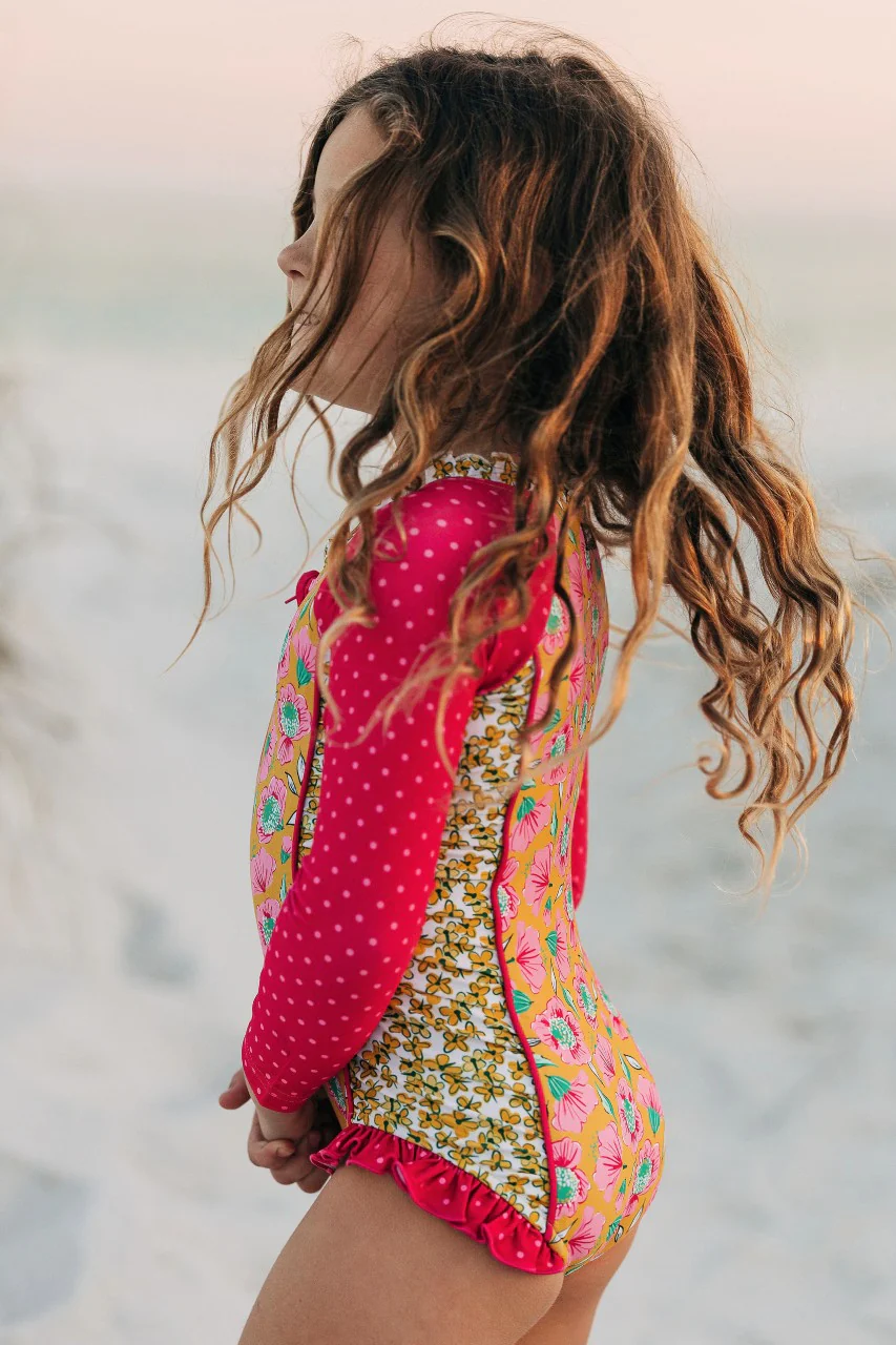 Rash Guard Swimsuit - Long Sleeve | Picnic Blossom - Image 9