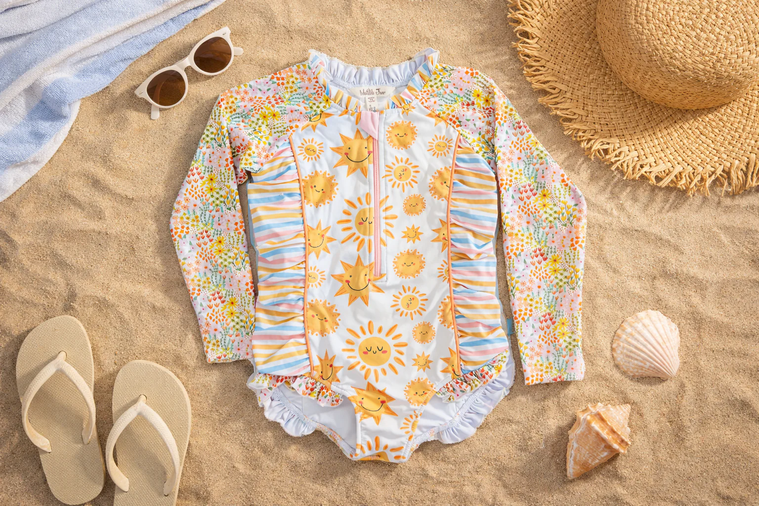 Rash Guard Swimsuit - Long Sleeve | Sunny Days Ahead - Image 2