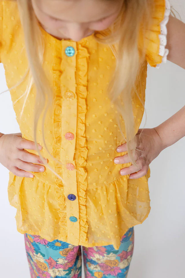 Sunflower Stroll Eyelet Top - Image 11