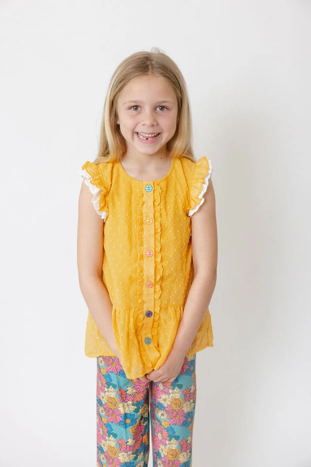 Sunflower Stroll Eyelet Top - Image 12
