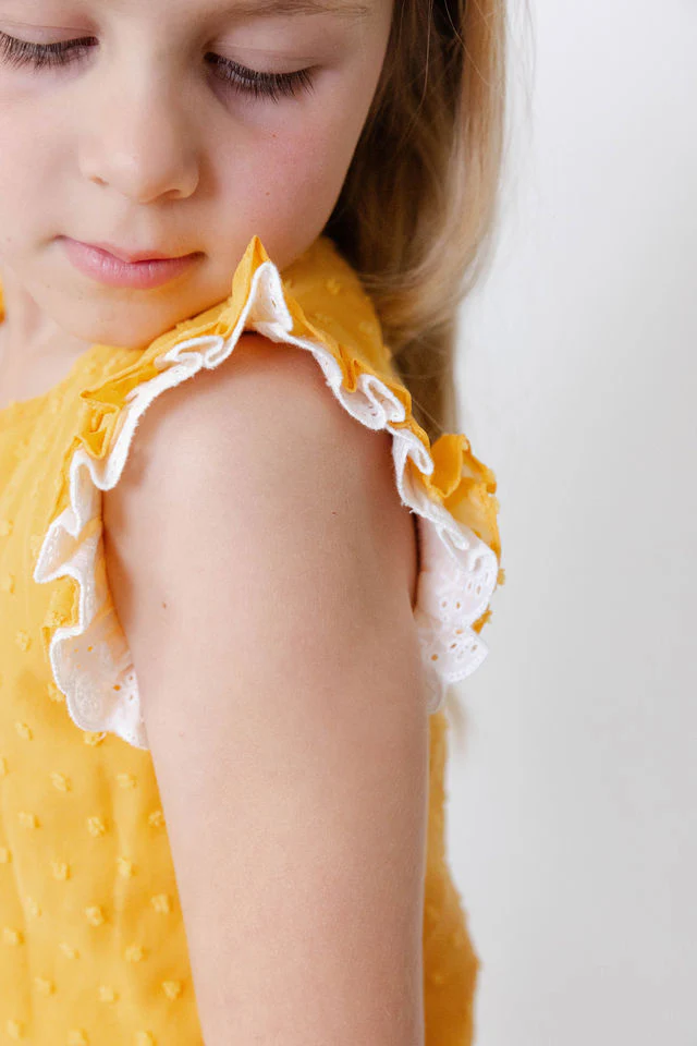 Sunflower Stroll Eyelet Top - Image 8