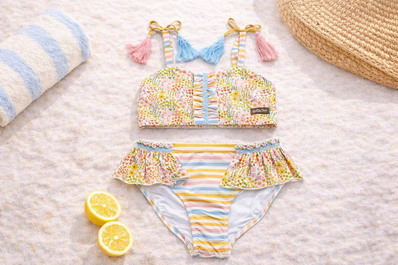 Tassel Two Piece Swimsuit | Sunlit Meadow - Image 2