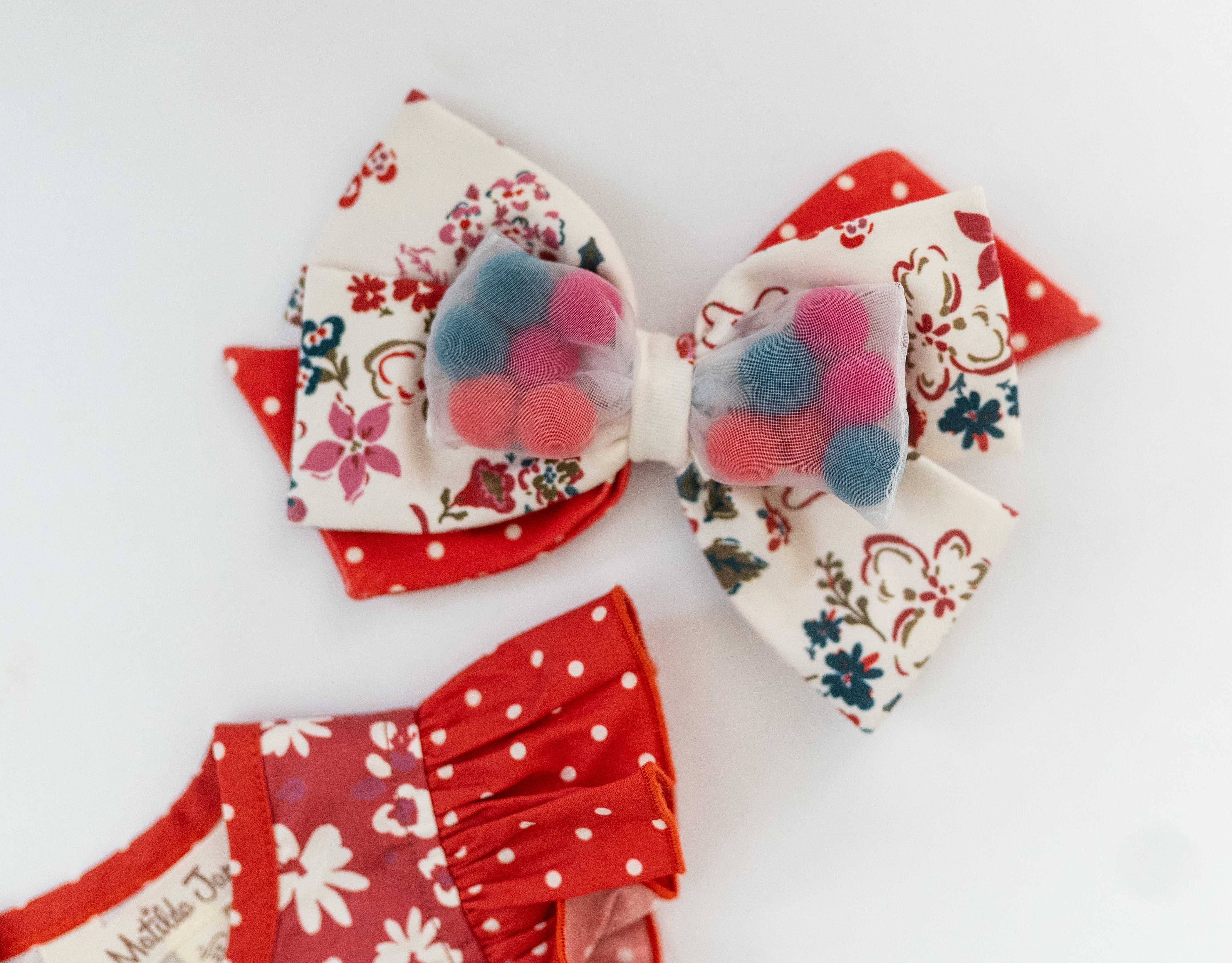 Tinselberry Lane Pom Pom Bow - Image 3