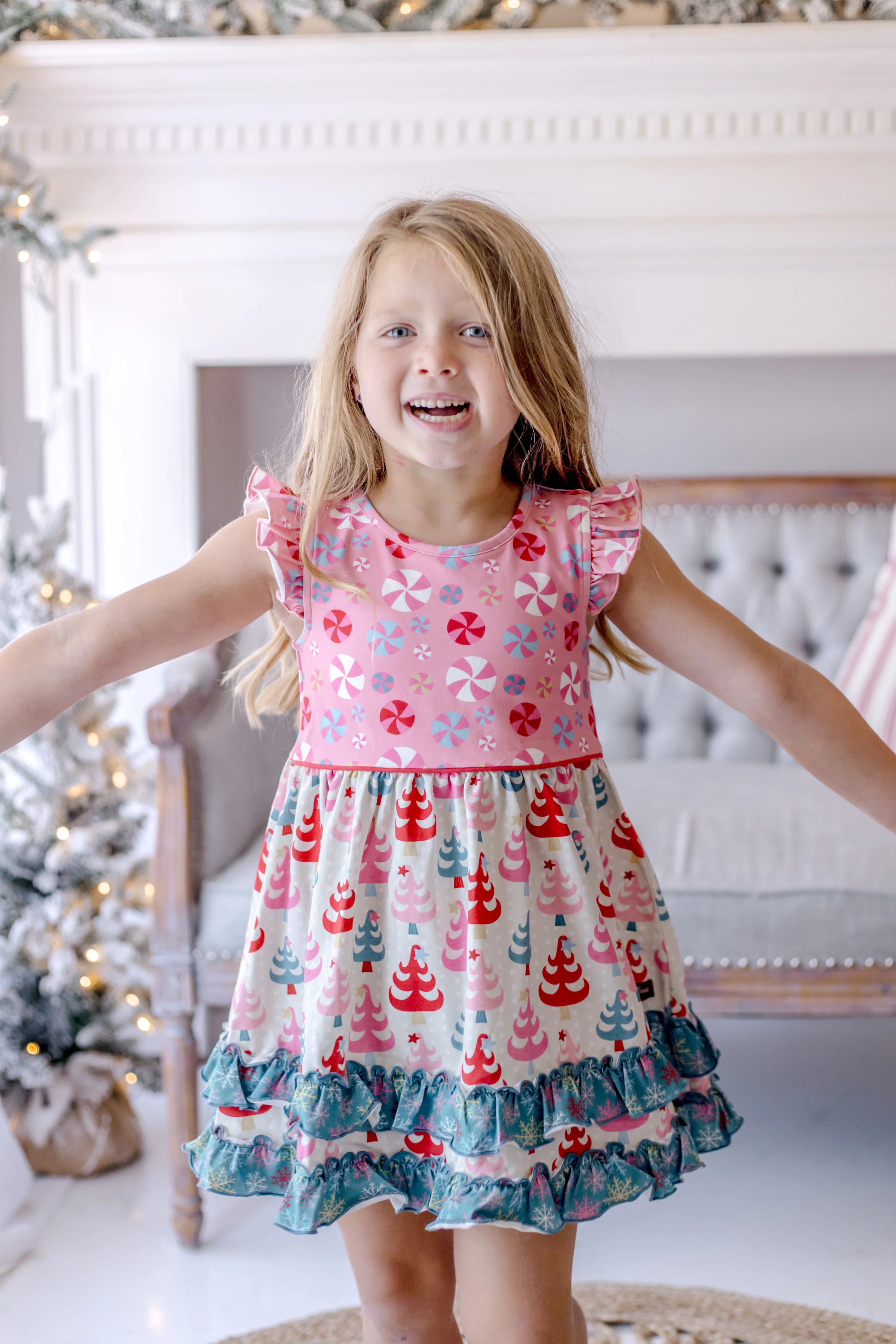 Twinkle Tree Treasures Ruffle Dress - Image 2