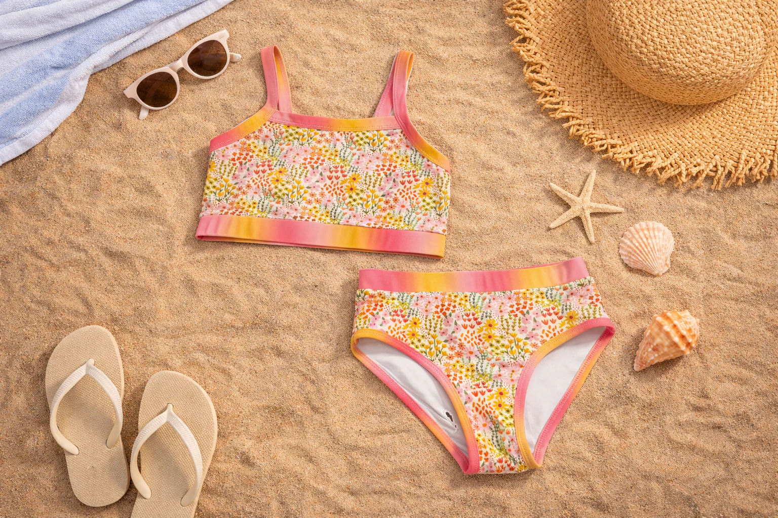 Ombre Two Piece Swimsuit | Sunlit Meadow - Image 4